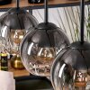 Koyoto hanging light, globe light, pendant light Ecru, black, 4-light sources