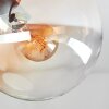 Gastor ceiling light, globe light Amber, clear, 4-light sources