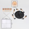 Koyoto hanging light, globe light, pendant light gold, black, 5-light sources