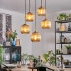 Koyoto hanging light, globe light, pendant light gold, black, 5-light sources