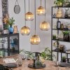 Koyoto hanging light, globe light, pendant light gold, black, 5-light sources