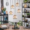 Koyoto hanging light, globe light, pendant light gold, black, 5-light sources