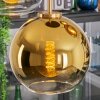 Koyoto hanging light, globe light, pendant light gold, black, 5-light sources