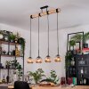 Ripoll hanging light, globe light, pendant light Ecru, black, 4-light sources