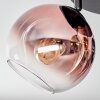 Koyoto ceiling light, globe light blue, gold, green, clear, coppery, 4-light sources