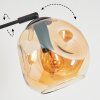 Ripoll globe light, floor lamp Amber, clear, Smoke-coloured, 3-light sources