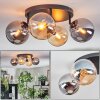 Gastor ceiling light, globe light Amber, Smoke-coloured, 4-light sources