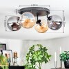 Gastor ceiling light, globe light Amber, Smoke-coloured, 4-light sources