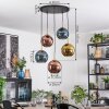 Koyoto hanging light, globe light, pendant light gold, black, 5-light sources