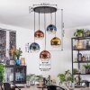 Koyoto hanging light, globe light, pendant light gold, black, 5-light sources