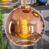 Koyoto hanging light, globe light, pendant light gold, black, 5-light sources