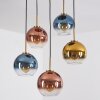 Koyoto hanging light, globe light, pendant light gold, black, 5-light sources