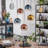 Koyoto hanging light, globe light, pendant light gold, black, 5-light sources
