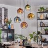 Koyoto hanging light, globe light, pendant light gold, black, 5-light sources