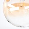 Chehalis ceiling light, globe light gold, black, 3-light sources