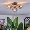 Chehalis ceiling light, globe light gold, black, 3-light sources