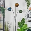 Koyoto globe light, floor lamp blue, gold, green, 3-light sources