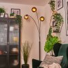 Koyoto globe light, floor lamp blue, gold, green, 3-light sources
