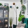 Koyoto globe light, floor lamp blue, gold, green, 3-light sources