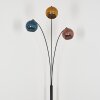 Koyoto globe light, floor lamp blue, gold, coppery, 3-light sources
