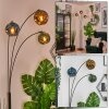 Ripoll globe light, floor lamp blue, gold, green, 3-light sources