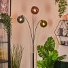 Gastor globe light, floor lamp blue, green, coppery, 3-light sources