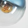 Gastor globe light, floor lamp blue, chrome, green, clear, Smoke-coloured, 3-light sources