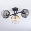 Koyoto ceiling light, globe light Amber, clear, Smoke-coloured, 3-light sources