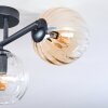 Koyoto ceiling light, globe light Amber, clear, Smoke-coloured, 3-light sources