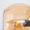 Koyoto ceiling light, globe light Amber, Smoke-coloured, 3-light sources