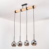 Ripoll hanging light, globe light, pendant light Ecru, black, 4-light sources