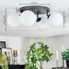 Gastor ceiling light, globe light white, 4-light sources