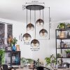 Koyoto hanging light, globe light, pendant light gold, black, 5-light sources