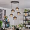 Koyoto hanging light, globe light, pendant light gold, black, 5-light sources
