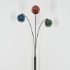 Ripoll globe light, floor lamp blue, green, coppery, 3-light sources