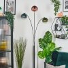 Gastor globe light, floor lamp blue, green, clear, coppery, 3-light sources