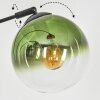 Gastor globe light, floor lamp blue, green, clear, coppery, 3-light sources