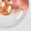 Gastor globe light, floor lamp blue, green, clear, coppery, 3-light sources
