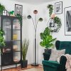 Gastor globe light, floor lamp blue, green, clear, coppery, 3-light sources