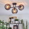 Koyoto ceiling light, globe light Smoke-coloured, 3-light sources