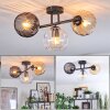 Koyoto ceiling light, globe light Amber, clear, Smoke-coloured, 3-light sources