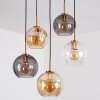 Koyoto hanging light, globe light, pendant light gold, black, 5-light sources