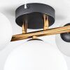 Chehalis ceiling light, globe light gold, black, 3-light sources