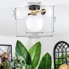 Chehalis ceiling light, globe light gold, black, 3-light sources