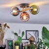 Chehalis ceiling light, globe light gold, black, 3-light sources