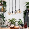 Ripoll hanging light, globe light, pendant light Ecru, black, 4-light sources