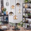 Koyoto hanging light, globe light, pendant light gold, black, 5-light sources