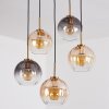 Koyoto hanging light, globe light, pendant light gold, black, 5-light sources