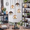 Koyoto hanging light, globe light, pendant light gold, black, 5-light sources