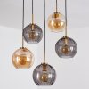 Koyoto hanging light, globe light, pendant light gold, black, 5-light sources